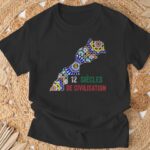 Moroccan Heritage T-Shirt – Zellij Map Design - Image 3