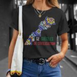 Moroccan Heritage T-Shirt – Zellij Map Design - Image 2